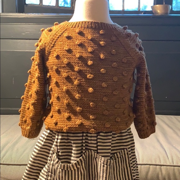 Misha and Puff Nutmeg popcorn sweater 2-3y